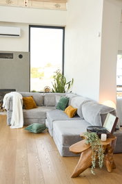 Atelier Del Sofa Kanyon - Sofá-Cama Esquinero Gris Claro